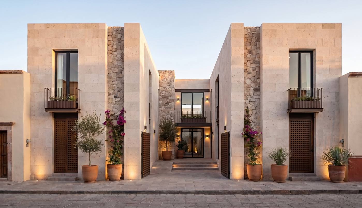Remodelación de inmueble en el Centro Histórico de Querétaro: piedra, acero y luz en diálogo con el contexto patrimonial — AVives Arquitectos